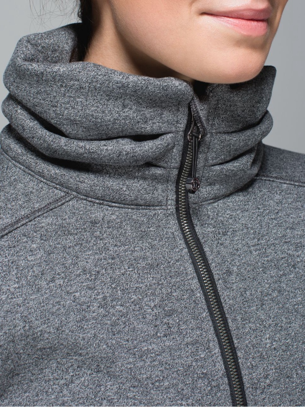 Lululemon Hug It Out Jacket Heathered Speckled Black Size 12 Women’s Grey - Picture 4 of 16